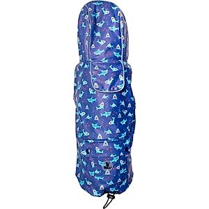 The Worthy Dog Chomp London Dog Raincoat, Blue, Medium