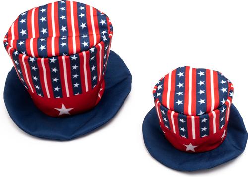 Show full view: The Worthy Dog Uncle Sam Party Dog Hat, Red/White/Blue, Large slide 4 of 6
