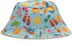 The Worthy Dog Life's a Beach Bucket Dog Hat, Green, Large slide 2 of 3