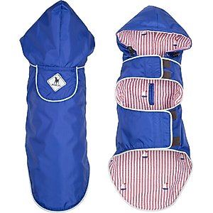 The Worthy Dog Seattle Slicker Jacket Dog Raincoat, Blue, X-Large