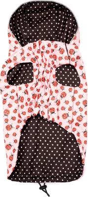 Show full view: The Worthy Dog London Dog Raincoat, Pink Ladybugs, XX-Large slide 3 of 4
