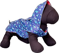 The Worthy Dog Chomp London Dog Raincoat, Blue, Small slide 2 of 3