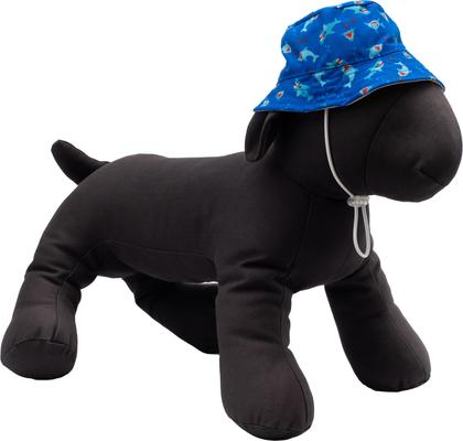 Show full view: The Worthy Dog Chomp Bucket Dog Hat, Blue, Small slide 3 of 4