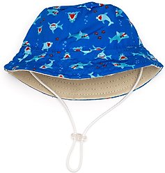The Worthy Dog Chomp Bucket Dog Hat, Blue, Medium