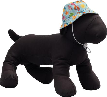 Show full view: The Worthy Dog Life's a Beach Bucket Dog Hat, Green, Small slide 2 of 3