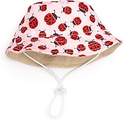 The Worthy Dog Ladybugs Bucket Dog Hat, Pink, X-Large