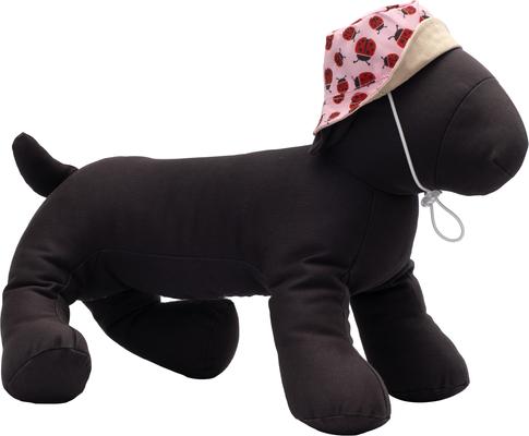 Show full view: The Worthy Dog Ladybugs Bucket Dog Hat, Pink, Large slide 2 of 3