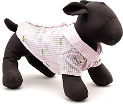 The Worthy Dog Pink Stripe Alligator Dog Shirt, Pink/White, Medium slide 2 of 3
