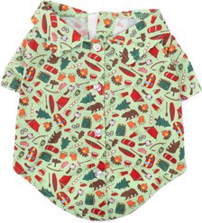 The Worthy Dog Happy Camper Dog Shirt, Green, X-Large