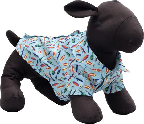 Show full view: The Worthy Dog Gone Fishin' Dog Shirt, Blue, XX-Large slide 3 of 3