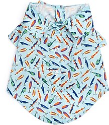 The Worthy Dog Gone Fishin' Dog Shirt, Blue, XX-Large