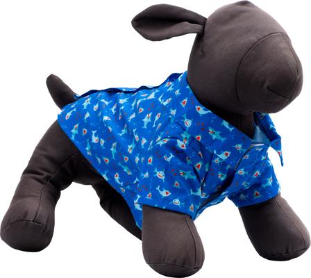 Show full view: The Worthy Dog Chomp Dog Shirt, Blue, Medium slide 3 of 3