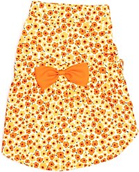 The Worthy Dog Fleurs Dog Dress, Yellow, XX-Large