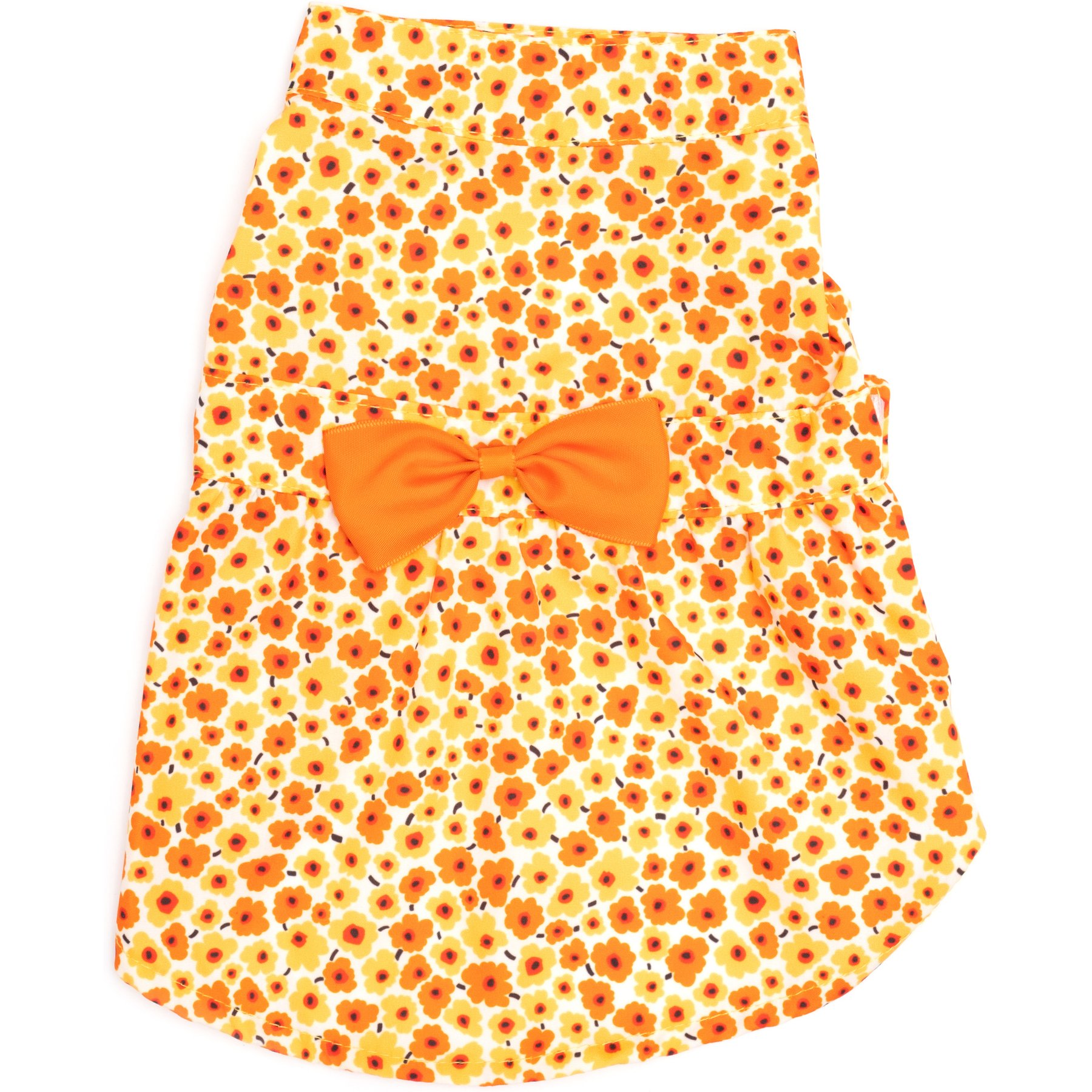 The Worthy Dog Fleurs Dog Dress, Yellow, X-Small