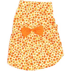 The Worthy Dog Fleurs Dog Dress, Yellow, XX-Large