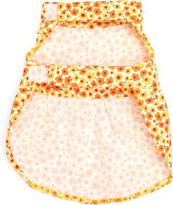 Show full view: The Worthy Dog Fleurs Dog Dress, Yellow, X-Large slide 2 of 3