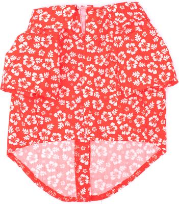 Show full view: The Worthy Dog Aloha Dog Shirt, Coral, X-Large slide 2 of 3