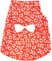 The Worthy Dog Aloha Dog Dress, Coral, Large
