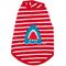 Show in main carousel: The Worthy Dog Shark Tee Dog Shirt, Red/White, Small slide 1 of 2