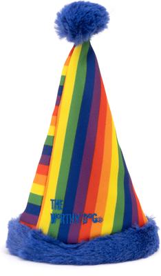 Show full view: The Worthy Dog Pride Party Dog Hat, Multicolored, Small slide 4 of 4