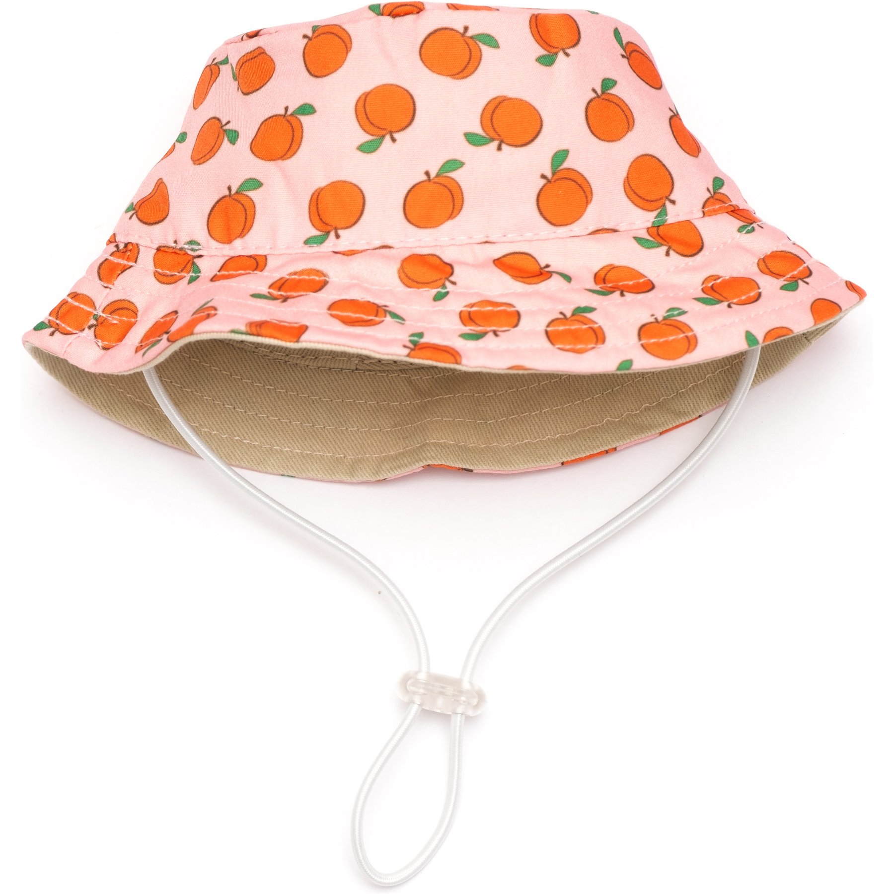 The Worthy Dog Peachy Keen Bucket Dog Hat, Peach, Medium