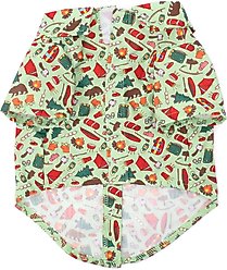 The Worthy Dog Happy Camper Dog Shirt, Green, Large slide 2 of 3