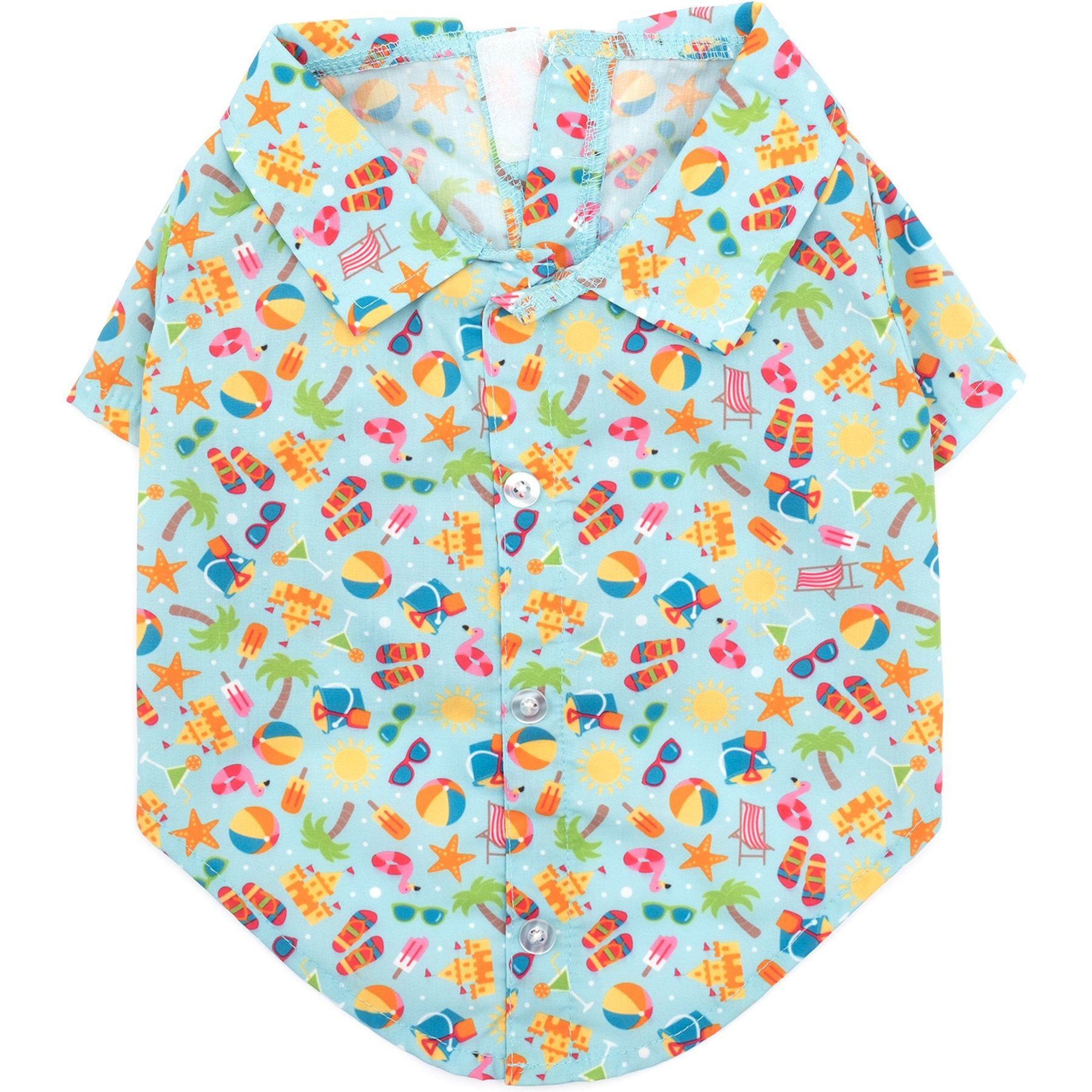 The Worthy Dog Life's a Beach Dog Shirt, Mint Green, X-Large