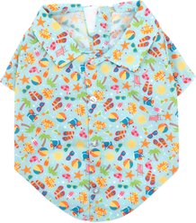 The Worthy Dog Life's a Beach Dog Shirt, Mint Green, Large