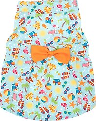 The Worthy Dog Life's a Beach Dog Dress, Mint Green, Large