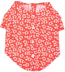 The Worthy Dog Aloha Dog Shirt, Coral, Large
