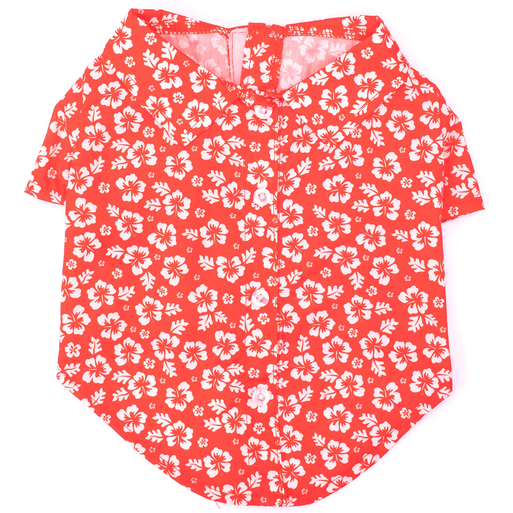 The Worthy Dog Aloha Dog Shirt, Coral, X-Small