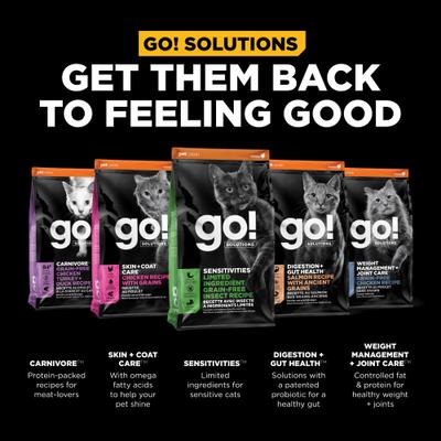 Show full view: Go! Solutions Sensitivities Limited Ingredient Grain-Free Insect Recipe Dry Cat Food, 3-lb bag slide 6 of 10