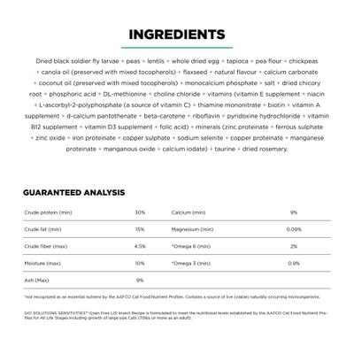 Show full view: Go! Solutions Sensitivities Limited Ingredient Grain-Free Insect Recipe Dry Cat Food, 3-lb bag slide 5 of 10