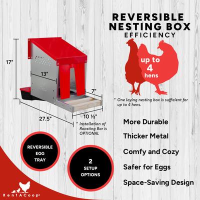 Show full view: RentACoop Roll-Out Reversible Single Compartment Poultry Nesting Box slide 2 of 9