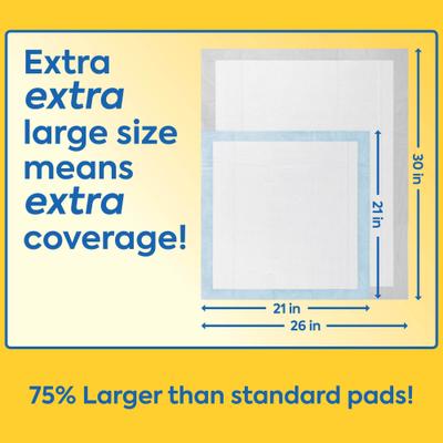 Show full view: OUT! Heavy Duty XX-Large Dog Pads, 26 x 30-in, 30 count slide 8 of 10