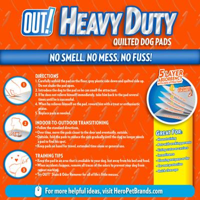 Show full view: OUT! Heavy Duty XX-Large Dog Pads, 26 x 30-in, 30 count slide 2 of 10