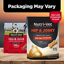 Nutri-Vet Hip & Joint Regular Strength Biscuits for Small & Medium Dogs Peanut Butter Flavor Treats, 16-oz jar slide 2 of 8
