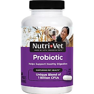 Nutri-Vet Probiotics Capsules Digestive Supplement for Dogs, 60 count