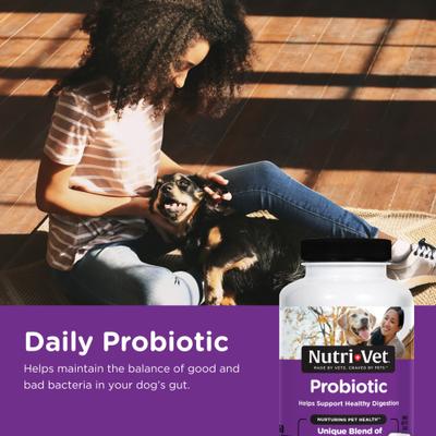 Show full view: Nutri-Vet Probiotics Capsules Digestive Supplement for Dogs, 60 count slide 5 of 12