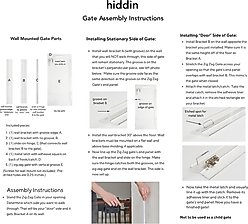 Hiddin Clear Wall Mounted Tall Zig Zag Dog Gate, Clear, Gold, 10-Panel slide 2 of 2