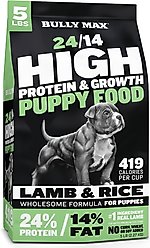 Bully Max 24/14 High-Protein & Growth Lamb Dry Puppy Food, 5-lb bag