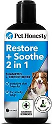 Pet Honesty Restore + Soothe 2-in-1 Coconut Scented Dog & Cat Shampoo + Conditioner, 16-fl oz bottle