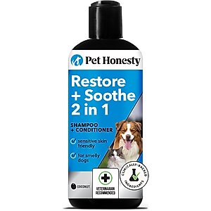 Pet Honesty Restore + Soothe 2-in-1 Coconut Scented Dog & Cat Shampoo + Conditioner, 16-fl oz bottle