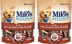Milo's Kitchen Steak Grillers Recipe with Angus Steak Dog Treats, 36-oz bundle