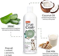 Hartz True Coat Thick De-Sheds & Softens with Oat Milk, Coconut Oil & Aloe Dog Shampoo, 16-fl oz bottle slide 2 of 8