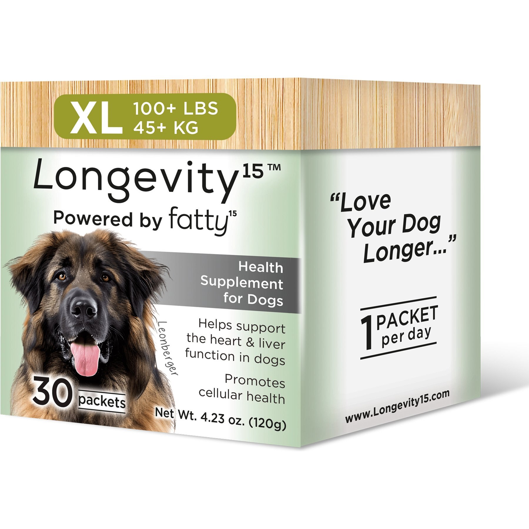 Longevity15 Health Supplement for X-Large Dogs, 60 count