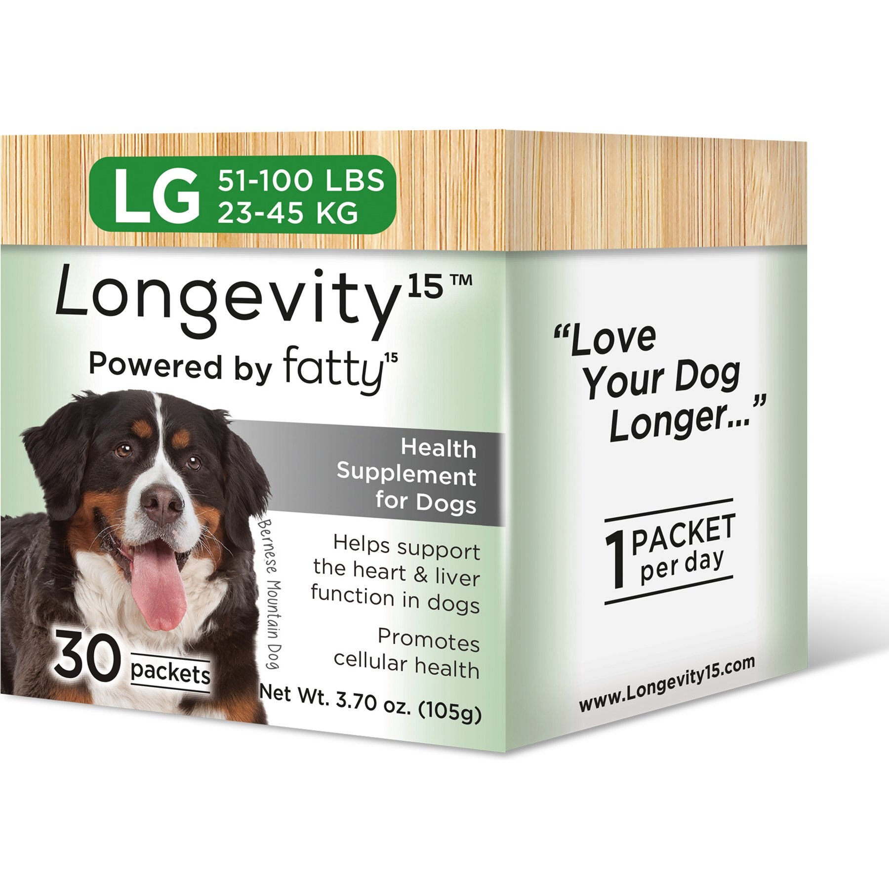 Longevity15 Health Supplement for Large Dogs, 30 count