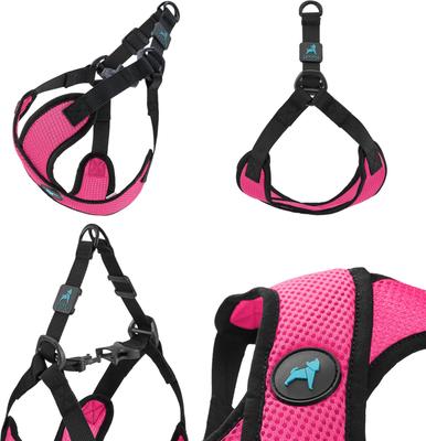 Show full view: Gooby Comfort X Step In Lite Dog Harness, Flamingo Pink, Medium: 16 to 20-in chest slide 6 of 8