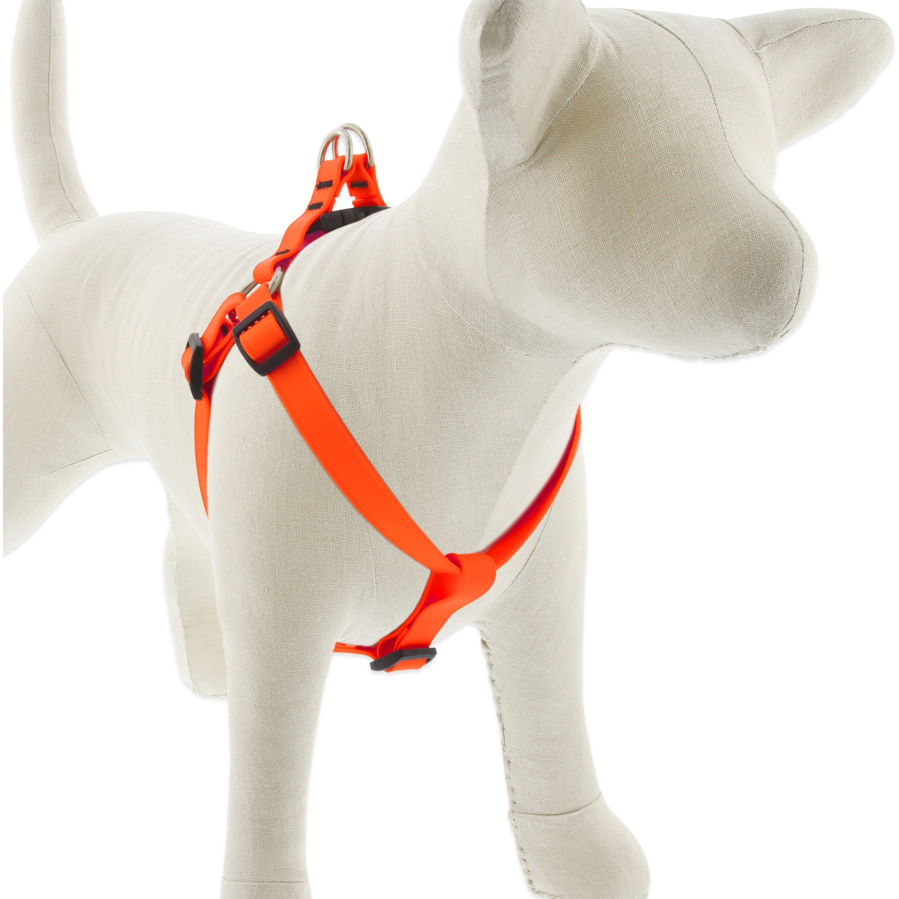 LupinePet BioThane Step In Dog Harness, Neon Orange, Small: 15 to 21-in chest