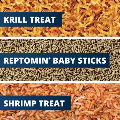 Show full view: Tetra ReptoMin 3-In-1 Select-A-Food Aquatic Turtle Food, 1.56-oz jar slide 3 of 11